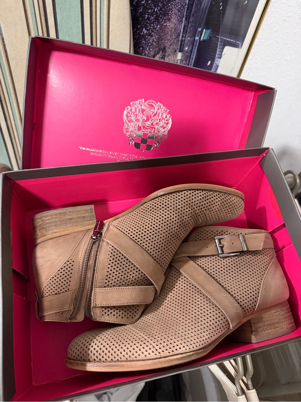 Vince Camuto Tan Women’s Ankle Boots with Buckle